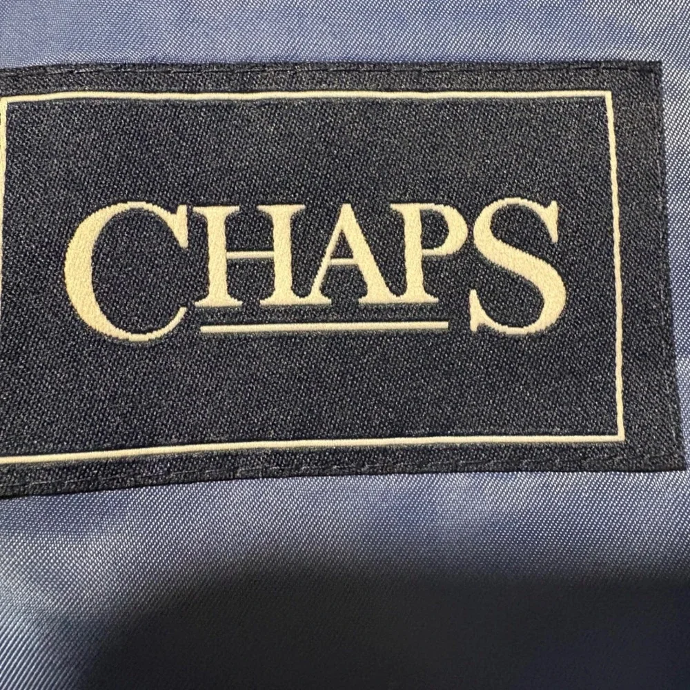 Chaps Suit Jacket Mens 50R Grey Glen Check Two Button Blazer Modern NEW